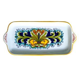 Deruta Made In Italy Hand Painted Serving Tray Platter Ceramic Plate Dish